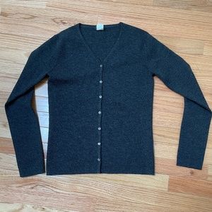 J Crew Grey Merino Wool Cardigan